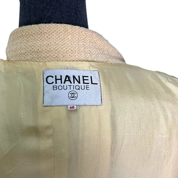 CHANEL 1995 Vintage CC Logo Button Blazer Jacket Size 40 - Picture 7 of 7